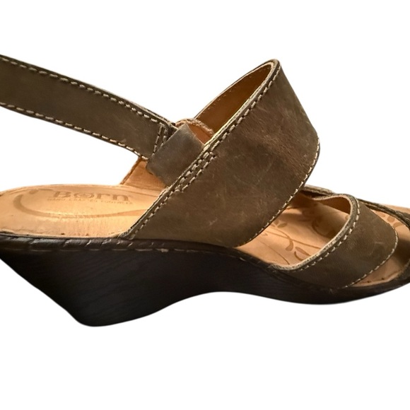 Born Leather Wedge Sandals Women’s 9M - Picture 4 of 15